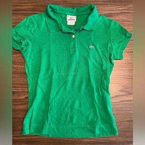 Women’s Kelly green Lacoste polo size 38